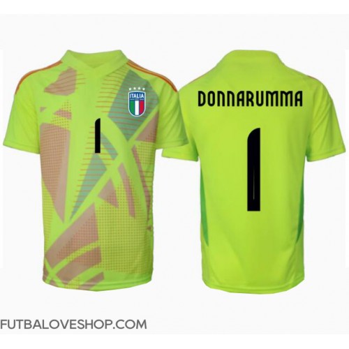 Dres Taliansko Gianluigi Donnarumma #1 Brankarsky Domáci ME 2024 Krátky Rukáv